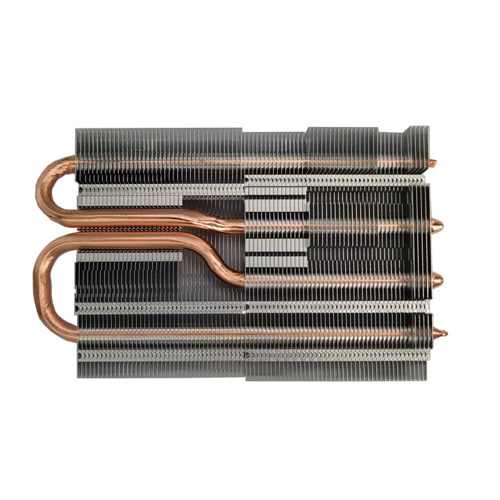 Tubo de calor de cobre que sella el disipador de calor de aluminio de la aleta de la cremallera para la CPU