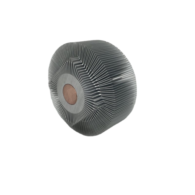 Disipador de calor de girasol redondo LED de extrusión de aluminio