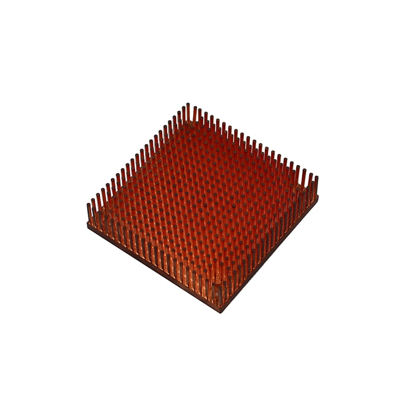 Disipador de calor de aleta de pasador de cobre completo para computadora de fundición a presión