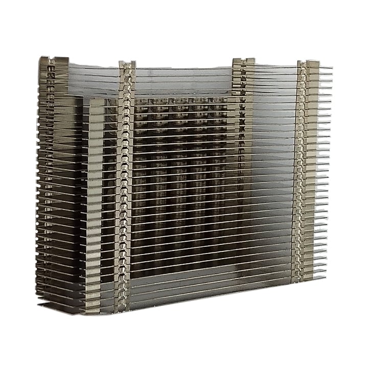 Disipadores de calor estampados de aluminio con aleta de cremallera para servidor