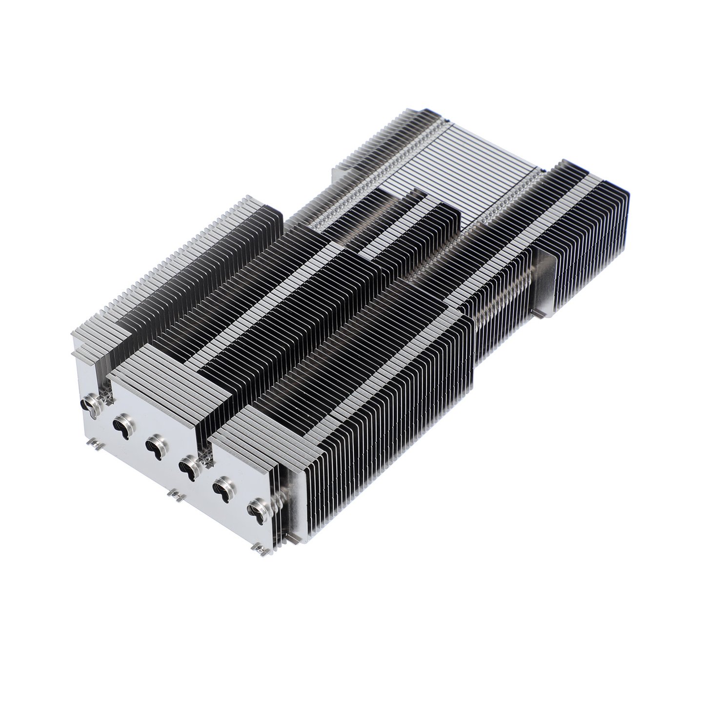 Disipador de calor de estampado de CPU de aluminio con aleta de cremallera