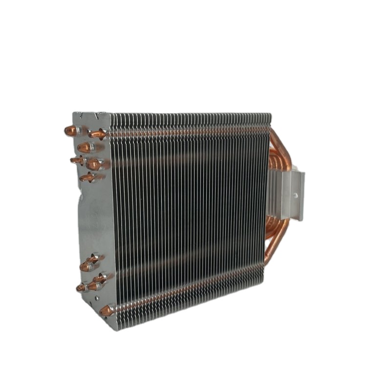 Módulo de disipador de calor de aleta de estampado de aluminio para soldadura de tubos de cobre