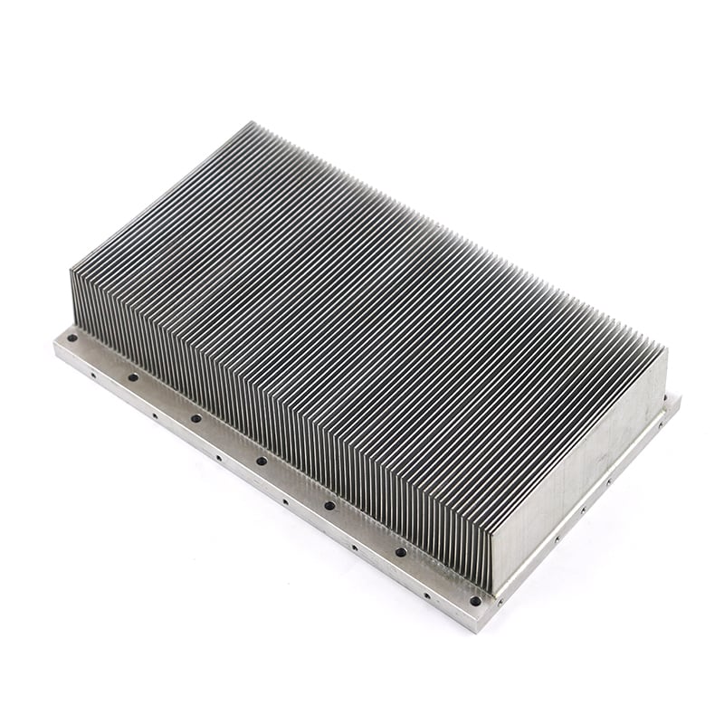 Disipador de calor de aleta raspada de aluminio térmico de mecanizado CNC