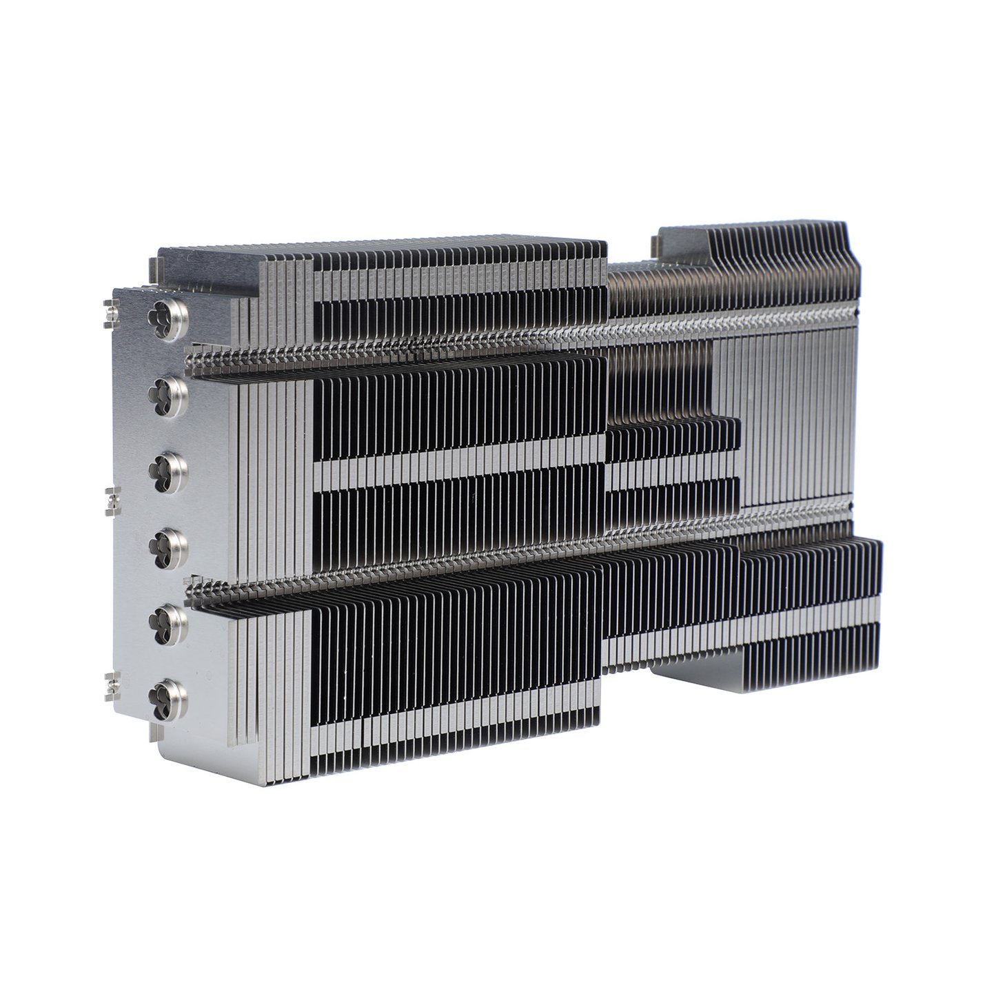 Disipador de calor de estampado de CPU de aluminio con aleta de cremallera