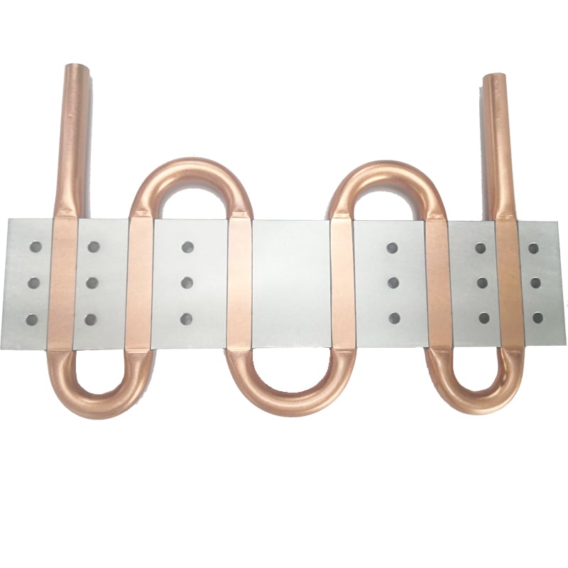 Líquido frío de la placa de refrigeración por agua de aluminio del tubo de calor de cobre IGBT