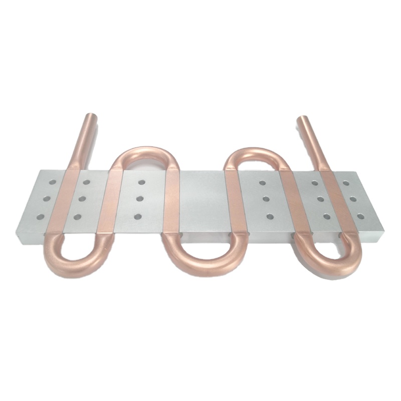 Líquido frío de la placa de refrigeración por agua de aluminio del tubo de calor de cobre IGBT