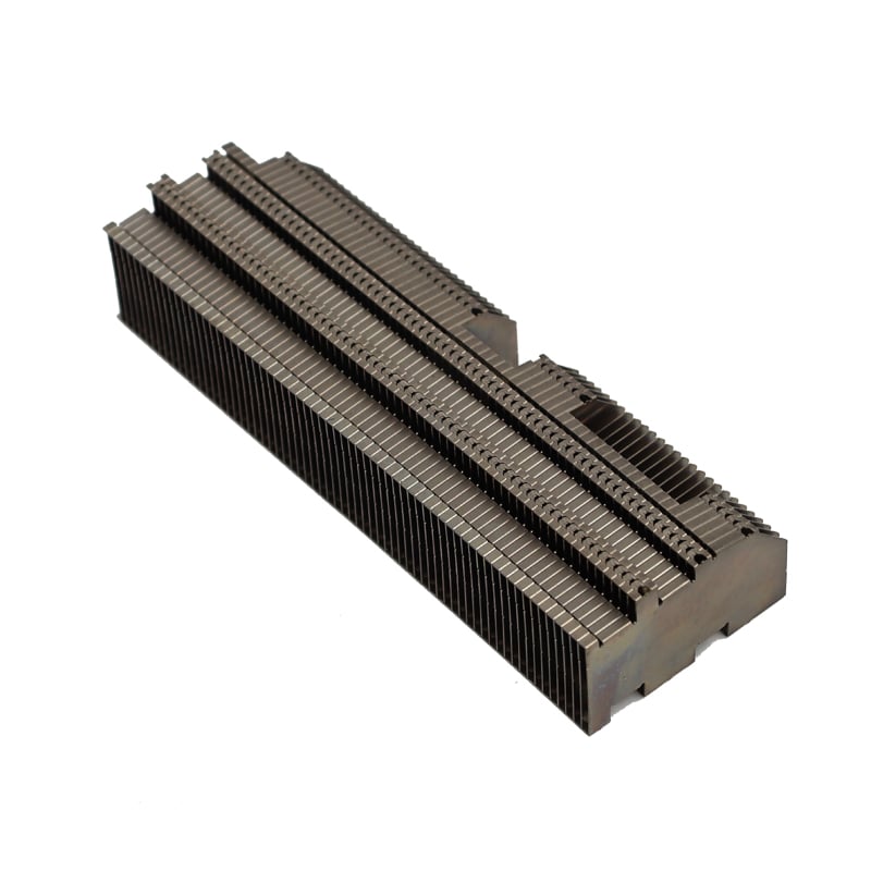 Disipador de calor de aleta de cremallera de aluminio estampado de enfriamiento de CPU