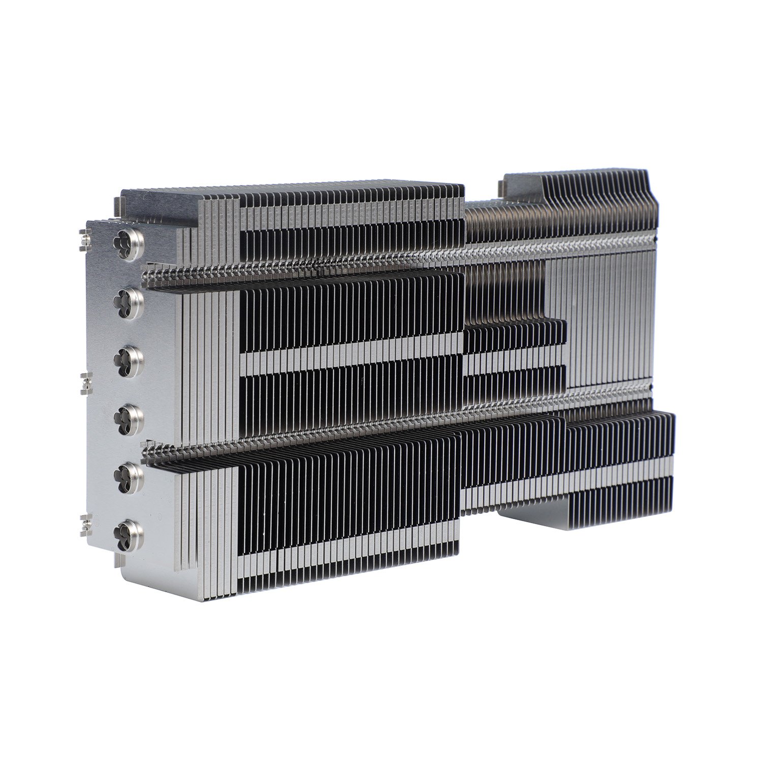 Disipador de calor de estampado de CPU de aluminio con aleta de cremallera