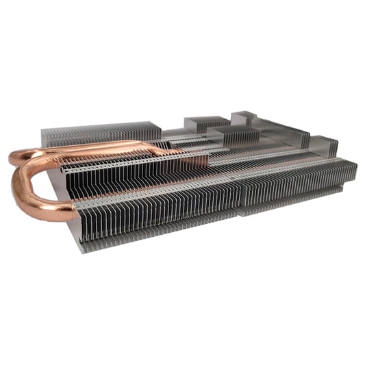 Tubo de calor de cobre que sella el disipador de calor de aluminio de la aleta de la cremallera para la CPU