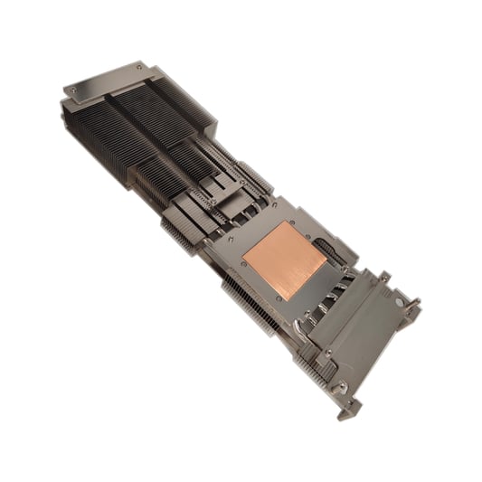Disipador de calor de aleta estampada de aluminio LED con tubo de calor