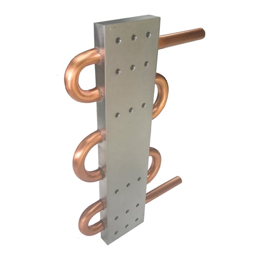 Líquido frío de la placa de refrigeración por agua de aluminio del tubo de calor de cobre IGBT