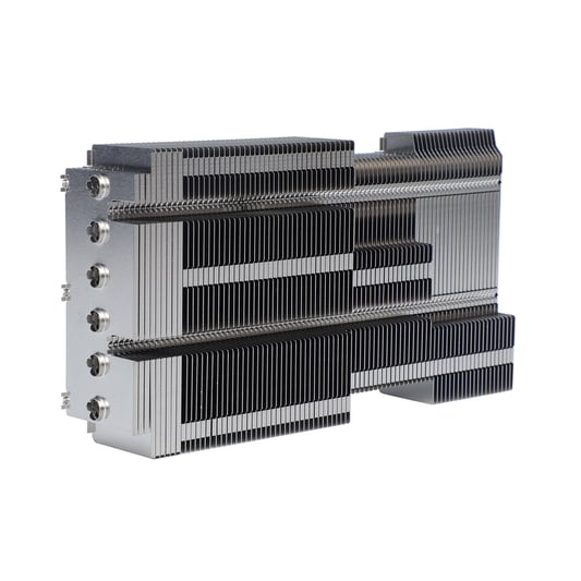 Disipador de calor de estampado de CPU de aluminio con aleta de cremallera